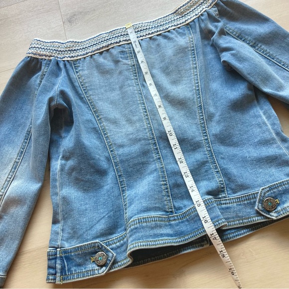 Luisa Spagnoli Denim Jacket Off the Shoulder size 4 - Picture 7 of 7